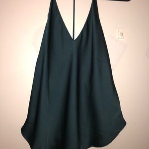 New Slate Blue Silk Tank